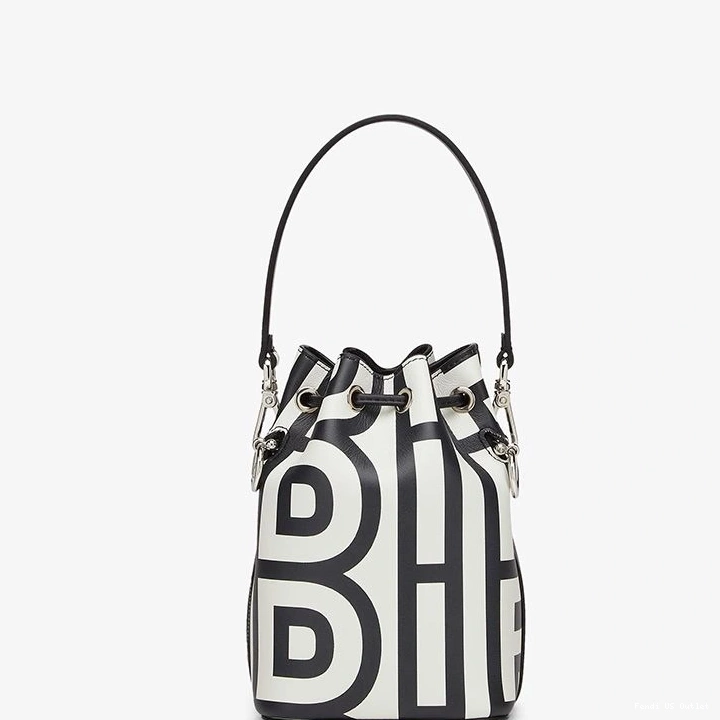Affordable HOT Bucket Leather Bag Black Tresor In Mini Capsule White Mon Fendi Fendi Roma 0710